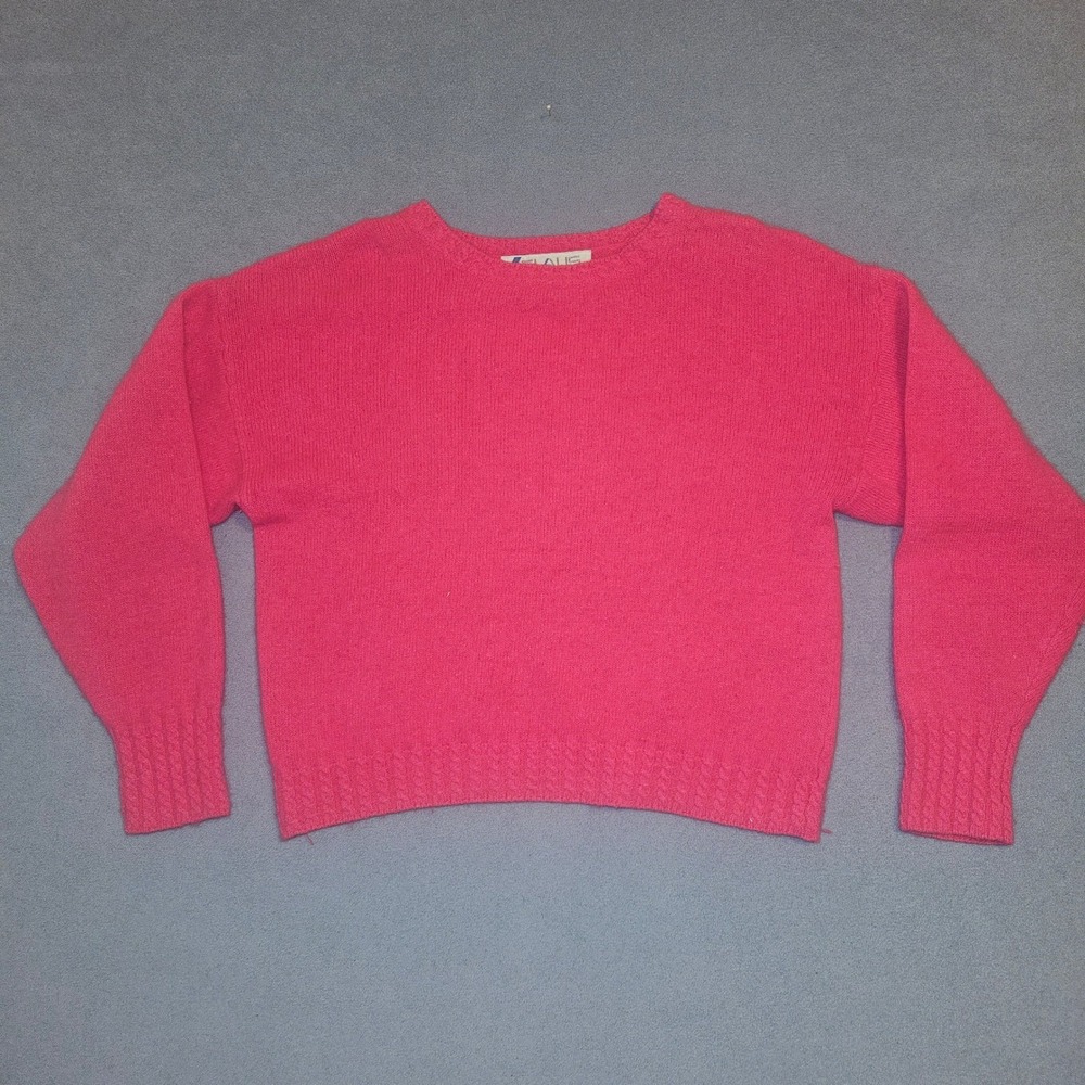 Chaus Lambswool Angora Rabbit Hair Pink Sweater Womens Large Knit‎ Top